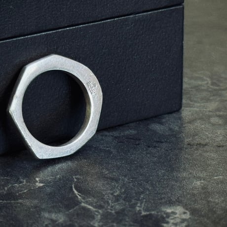 gucci silver925 hexagon ring 13号
