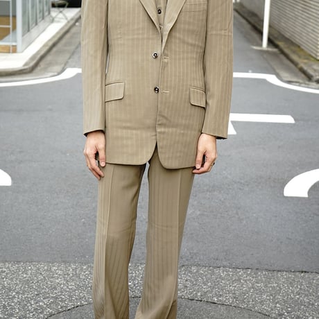 vintage  three‐piece  stripe set up suit