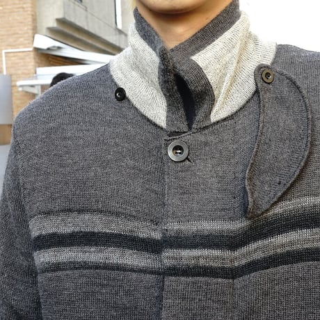 sacai knit coat