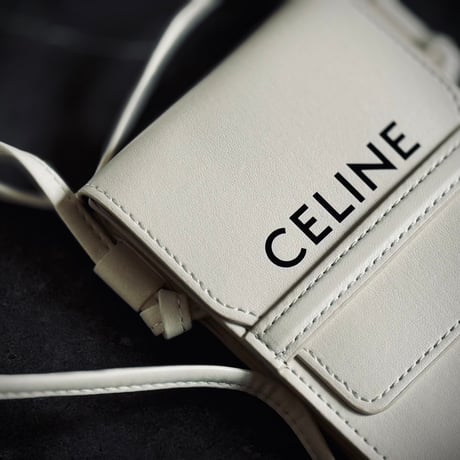 新品 celine leather shoulder pouch