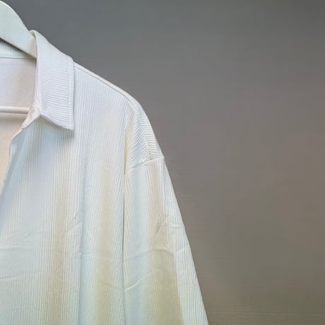 factory sample pleats oversize shirt white