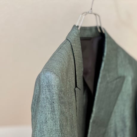 新品 paul smith 2016ss linen "箔" summer suit emerald