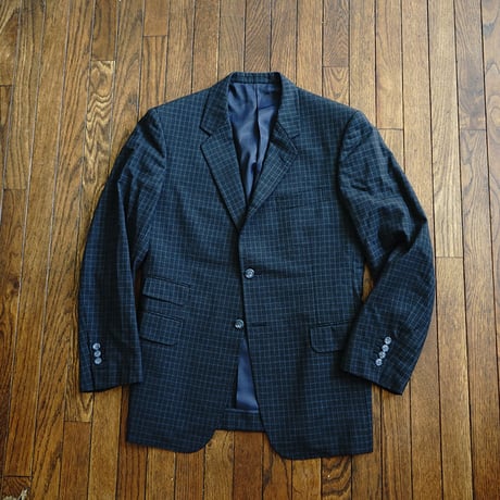80-90s vintage check set up suit