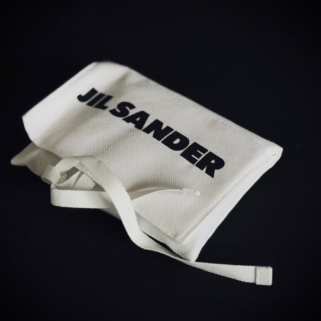 新品 jilsander drawstrings leather logo mini wallet