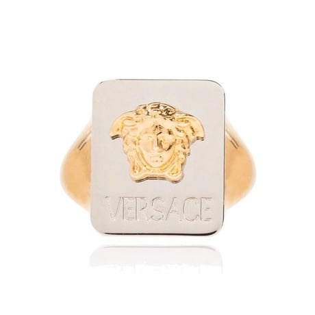 新品 versace 2023ss versace medusa gold ring 23号