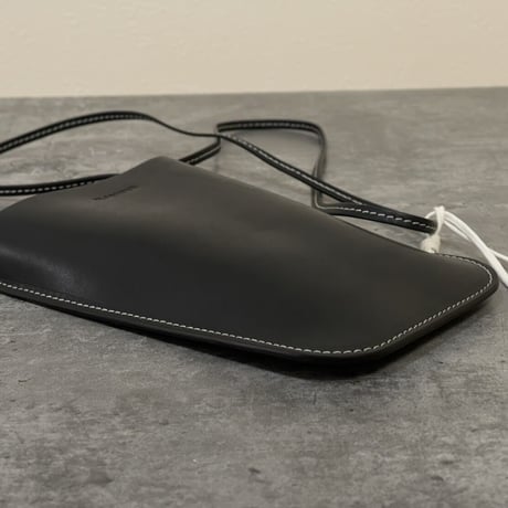 新品 jilsander leather shoulder pouch black