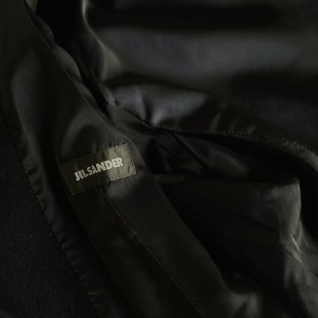 jilsander cashmere wool black coat 46