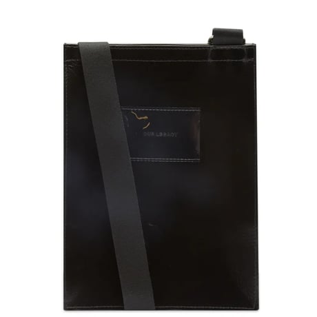 新品 our legacy leather shoulder bag black
