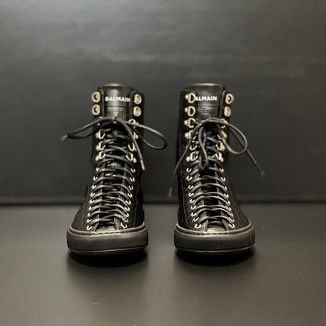 新品 balmain monogram leather boots 43