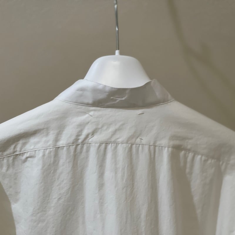 新品 maison margiela 2020aw no collar long shirt
