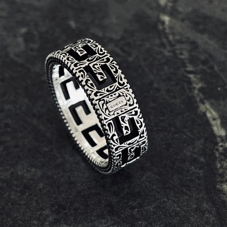 新品 gucci 2023aw “square G” silver ring 22号