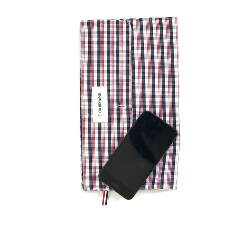 未使用 thom browne check bag