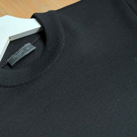 prada nylon mesh layered logo sweat