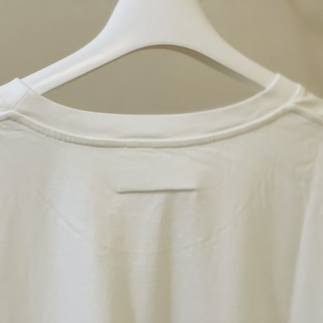 新品 mm6 maison margiela over size logo tops white