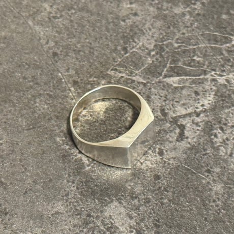 atelier sample sterling silver 925 signet ring "square” 14号
