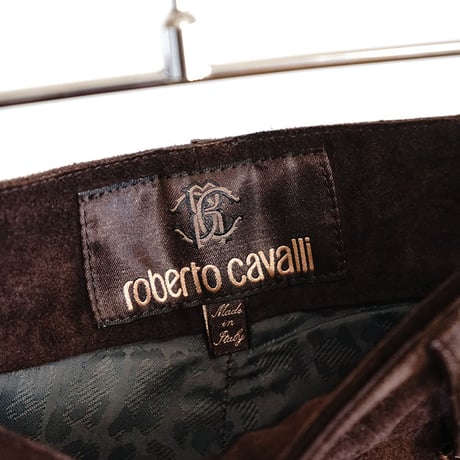 新品 roberto cavalli leather pants
