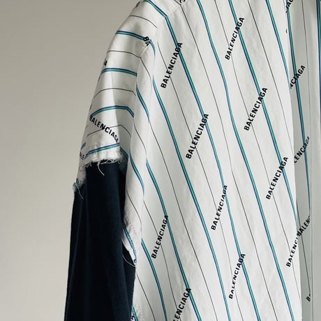 balenciaga over size logo shirt 38