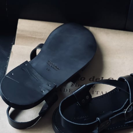 新品 hand made Italy leather sandal 41