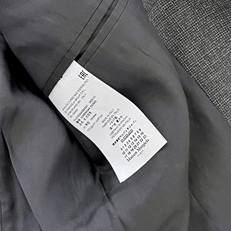 新品 maison margiela 2020ss ”白タグ” over size jacke 新品 maison margiela 2020ss ”白タグ” over size jacke