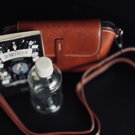 【price down】import factory sample leather shoulder bag brown