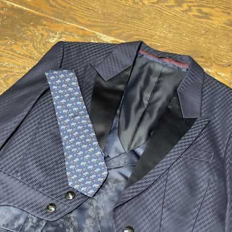 setup suit + hermes necktie #7