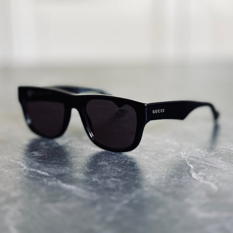 新品 gucci 2024ss square black sunglass