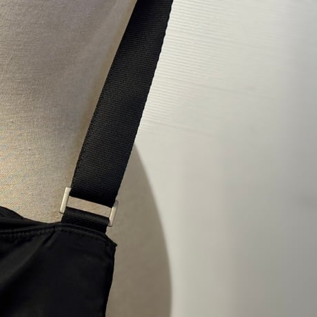 prada nylon logo shoulder bag black B
