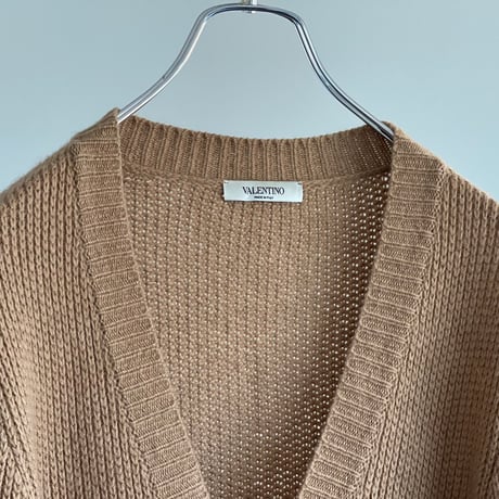 valentino camel hair cardigan