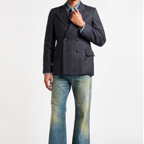 新品 maison margiela stripe double jacket