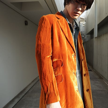 ETRO velour long coat