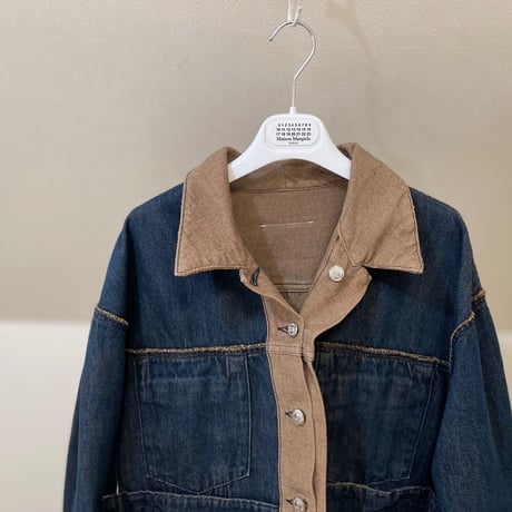 新品 mm6 maison margiela 2020aw reversible denim jacket 40