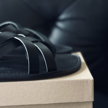 新品 hand made Italy leather sandal 43
