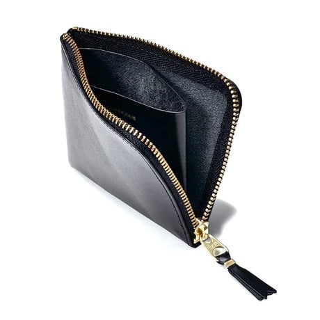 新品 comme des garcons 2024ss leather wallet black