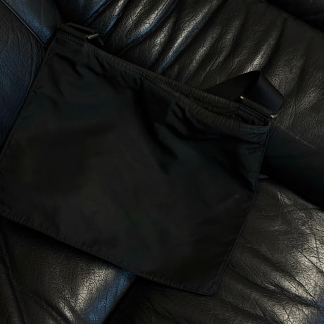prada nylon logo shoulder bag black #4