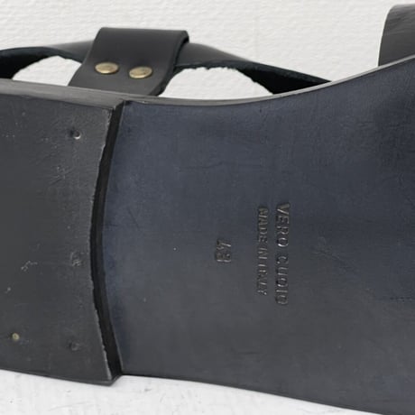 新品 hand made Italy leather sandal 43