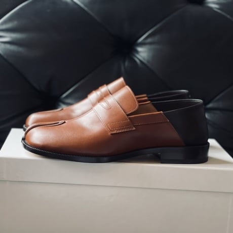 新品 maison margiela 2021ss tabi leather loafer 41