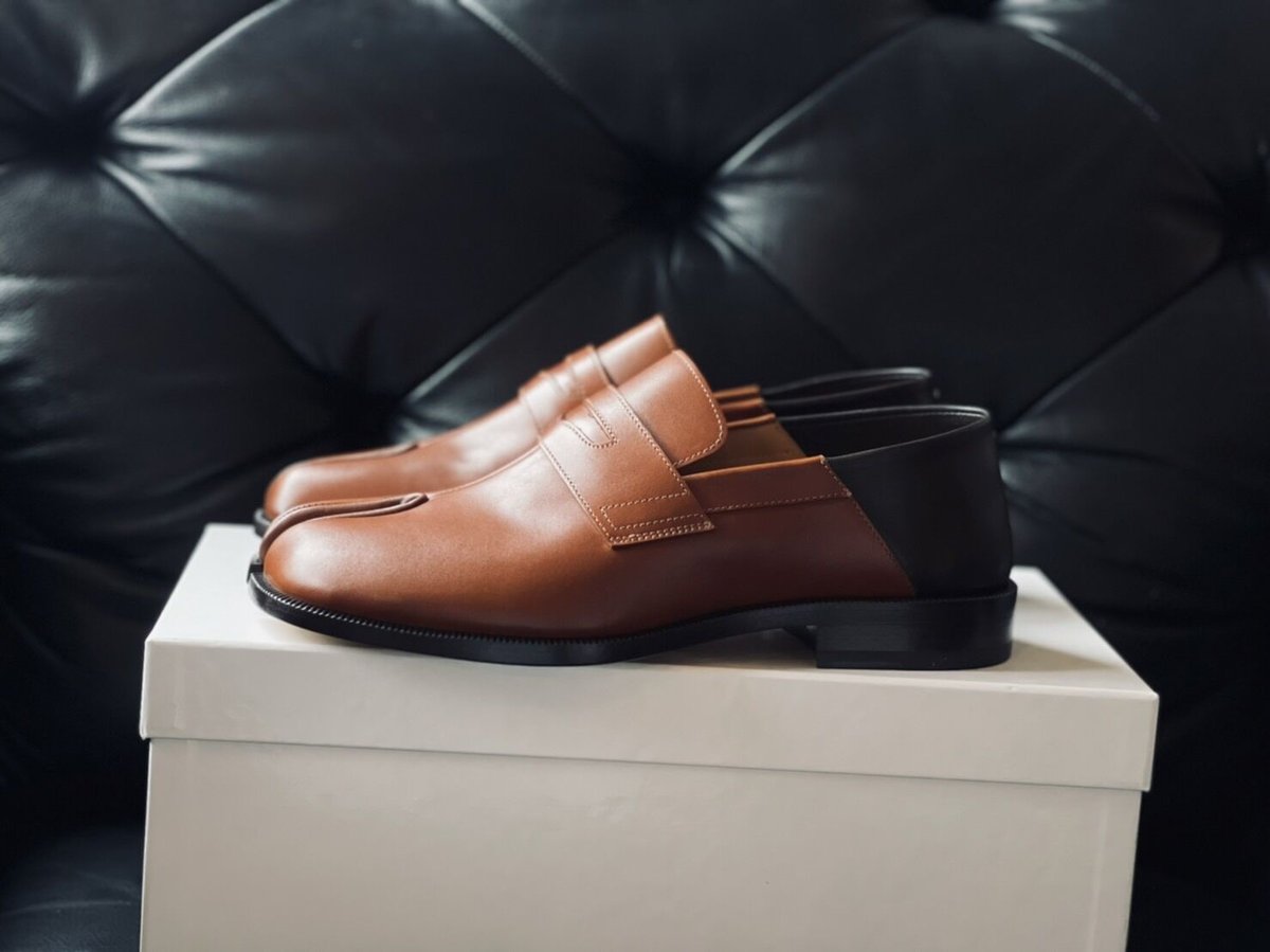 新品 maison margiela 2021ss tabi leather loafer 4