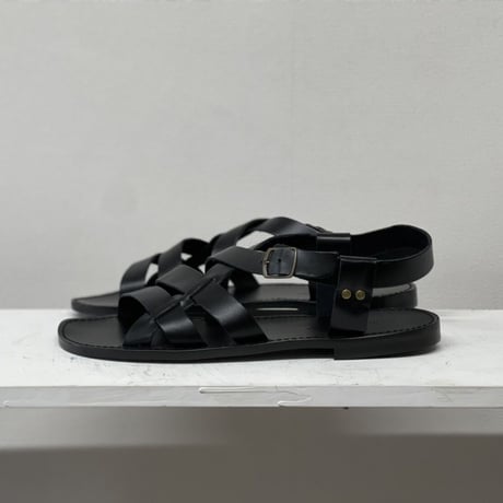 新品 hand made Italy leather sandal 43