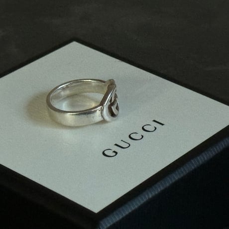 gucci silver logo ring 21号