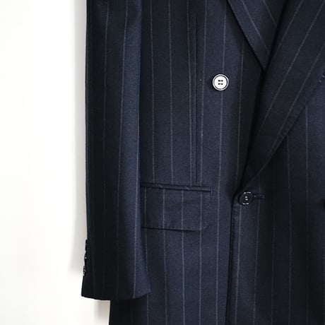 yves saint laurent double  set up suit stripe