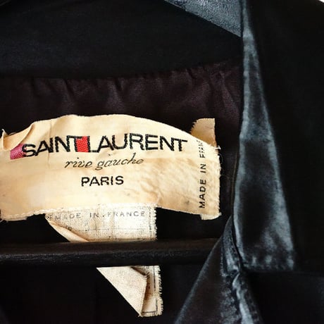 Yves Saint Laurent rive gauche ”初期" fake leather coat black