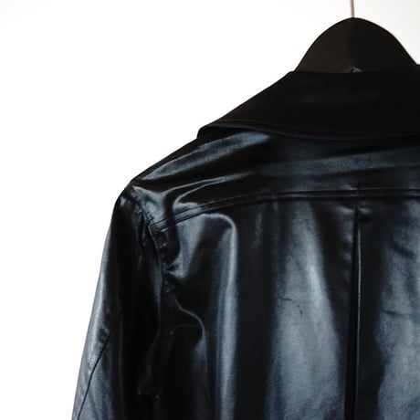 Yves Saint Laurent rive gauche ”初期" fake leather coat black