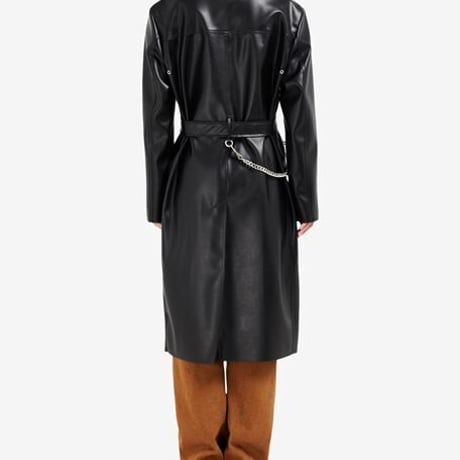 mm6 maison margiela 2022ss fake leather coat