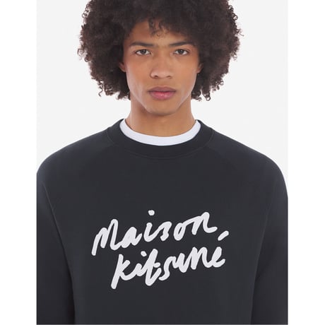 新品 maison kitsune 2023ss sweat black