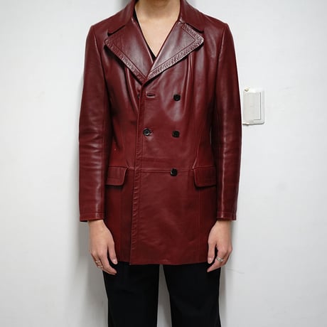 LOEWE leather harf coat