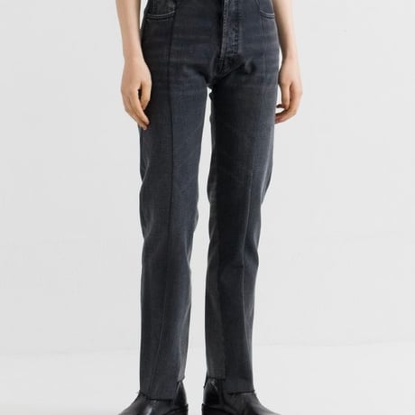 新品maison margiela "再構築" denim pants black