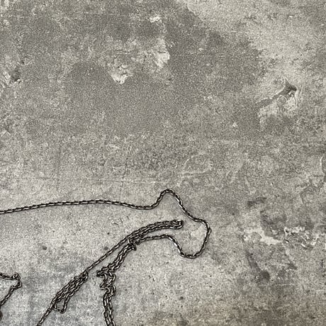新品 maison margiela 2022aw silver chain logo necklace