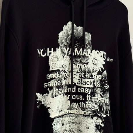 yohji yamamoto over size flower hoodie 3