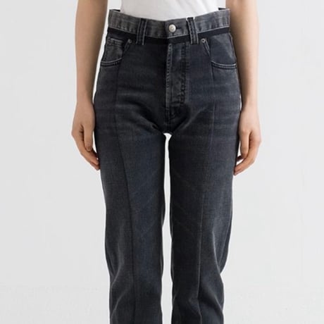 新品maison margiela "再構築" denim pants black