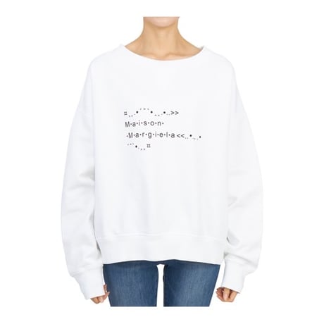 新品 maison margiela over size logo sweat